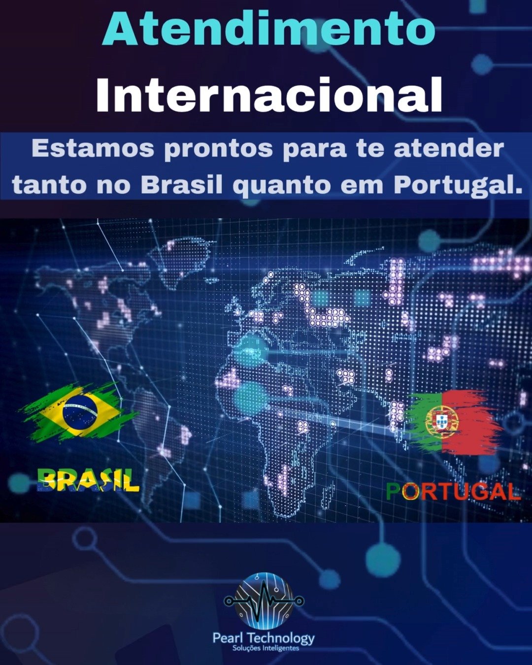 A Pearl Technology está onde a inovação nos chama: agora atendendo Brasil e Portugal! Oferecemos soluções em painéis de LED com alta performance, tecnologia de ponta e impacto visual incomparável. Seja para eventos, publicidade ou projetos personalizados — conte com a Pearl." #PearlTechnology #PainelDeLED #LEDDisplay #TecnologiaSemFronteiras #BrasilEPortugal